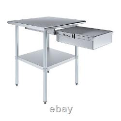 30 in. X 30 in. Stainless Steel Table with Drawer