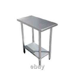 30 x 12 Stainless Steel Work Table for Food Prep Commercial Kitchen Equipment