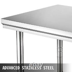 30 x 24 Stainless Steel Work Prep Table with Wheels Kitchen Restaurant New