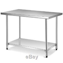 30 x 48 Stainless Steel Food Prep & Work Table Commercial Kitchen Worktable