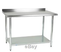 30 x 48 Stainless Steel Work Prep Table with Undershelf Kitchen 2 Upturn