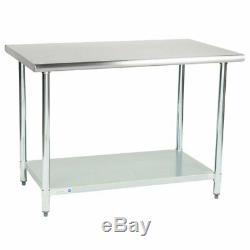 30 x 48 Stainless Steel Work Prep Table with Undershelf Kitchen Restaurant NEW