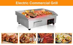 3000W 22 Commercial Electric Griddle Flat Top Grill Hot Plate BBQ Countertop