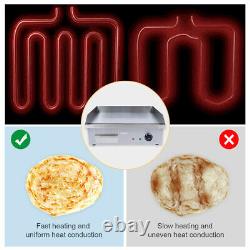 3000W Commercial Electric Countertop Griddle Plate 22 Flat Top Grill Hot Plate