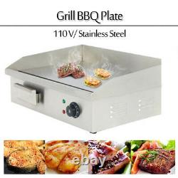 3000W Commercial Stainless Steel Electric Griddle Grill Home BBQ Plate 110V NEW