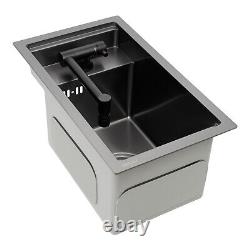 304 Stainless Steel Luxury Single Bowl For Kitchen, Bar, Sink withFoldable Faucet