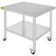 30x36 Restaurant Kitchen Prep Work Table Withwheel Commercial Stainless Steel