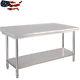 30x 48 Stainless Steel Kitchen Work Food Prep Table Coffee Studio Commercial