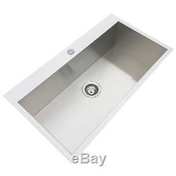 32 18-Gauge Stainless Steel Single Bowl Top Mount Drop in Kitchen Sink
