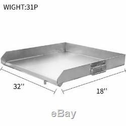 32x18 Stainless Steel Portable Griddle Flat Top Grill for Triple Burner Stove