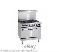 36 6-burner Gas Range & Convection Oven Imperial IR-6-C NEW #4574
