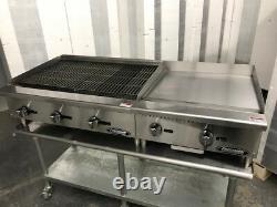 36 Char Broiler 2 Grill Flat Griddle Package NEW char Gill 60