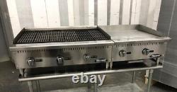 36 Char Broiler 2' Grill Flat Griddle Package NEW char Gill 60