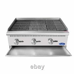 36 Char-Rock Broiler Grill Natural Gas HD NSF 3 foot Wide with lava rocks 59