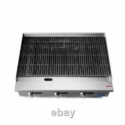 36 Char-Rock Broiler Grill Natural Gas HD NSF 3 foot Wide with lava rocks 59