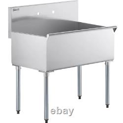 36 X 24 X 14 Bowl Stainless Steel Commercial Utility Prep 36 1 Sink 16-Gauge