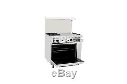 36 inch wide (3 foot) 2 Burner Range Top with Oven and 24 right side Griddle