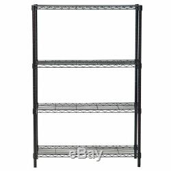 36 x 14 x 55 4-Layer Heavy Duty Shelf Adjustable Shelving Rack Black