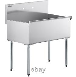 36 x 21 x 14 Stainless Steel Commercial Utility Prep 1 Sink Compartment Bowl