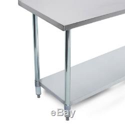 36 x 24 Heavy Duty Industrial Prep Stainless Steel Table with Adjustable Legs