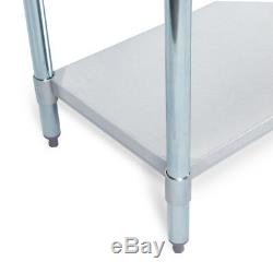 36 x 24 Heavy Duty Industrial Prep Stainless Steel Table with Adjustable Legs