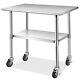 36 X 24 Nsf Stainless Steel Commercial Kitchen Prep & Work Table With 4 Casters
