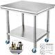 36 X 24 Stainless Steel Commercial Kitchen Prep & Work Table With 4 Casters