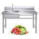 39.3 X 31.4 Commercial Sink Stainless Steel Kitchen Utility Sink + Prep Table