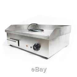 3KW Electric Countertop Griddle Flat Top Commercial Restaurant Grill BBQ 110V