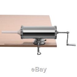3L Manual Sausage Stuffer Maker Meat Filler Machine with Suction Base Commercial