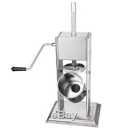 3L Sausage Stuffer Filler Meat Maker Machine Stainless Steel 8LB Dual Speed New