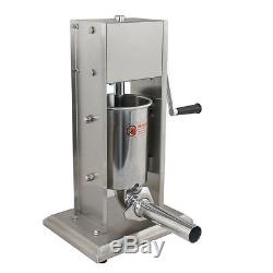 3L Vertical Commercial Sausage Stuffer 7LB Two Speed Stainless Steel Meat Press