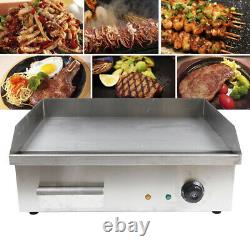 3kW Electric Griddle Flat Griddle Grill Countertop Plate Commercial 548x350mm