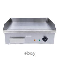 3kW Electric Griddle Flat Griddle Grill Countertop Plate Commercial 548x350mm