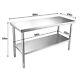 4 Sizes Stainless Steel Bbq Food Prep Work Table Kitchen Restaurant 600lbs Load
