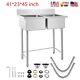 41 Kitchen Sink Commercial 2 Compartment Stainless Steel Prep & Utility Sink Us