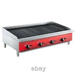 48 Natural Gas Radiant Commercial Restaurant Kitchen Countertop Charbroiler