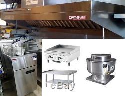 4FT Food Truck Package, Includes Hood, Griddle, Stand and Fryer
