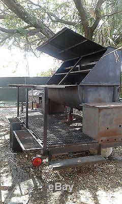 4th of july special. Grill barbecue/smoker on a trailer 16ft. Has 2 Hot Boxes