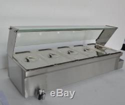 5-Pan Food Warmer Steam Table Countertop Bath Warmer