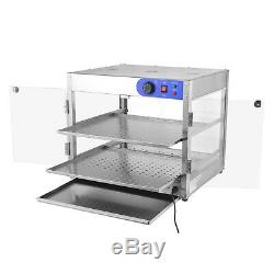5 Size Commercial 2 / 3-Tier Counter top Food Pizza Warmer Display Cabinet Case