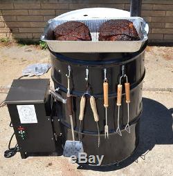 55 Gallon drum UDS Smoker kit With a 35 Lb Hopper assembly WithPID Controller