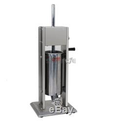 5L Sausage Stuffer Filler Meat Maker Machine Stainless Steel with 4 Stuffing Tubes