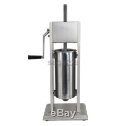 5L Vertical Commercial Home Sausage Stuffer 11LB 2 Speed Stainless Meat Press