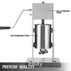 5L Vertical Commercial Home Sausage Stuffer 2 Speed Stainless Meat Press