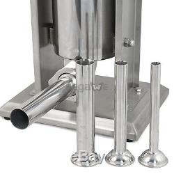 5L Vertical Commercial Sausage Stuffer 11LB Two Speed Stainless Steel Meat Press