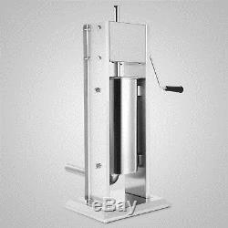 5L Vertical Commercial Sausage Stuffer 15LB Two Speed Stainless Steel Meat Press