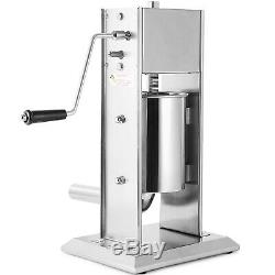 5L Vertical Commercial Sausage Stuffer 2-Speed 304 Stainless Steel Meat Press