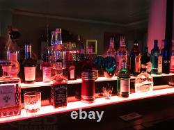 60 LED BAR SHELVES, Two Steps, Lighted Liquor Bottle Shelf, Display Shelving