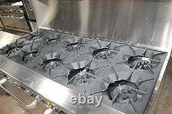 60 RANGE 10 BURNERS With 2 OVENS RANGE STOVE CASTERS AGR-10B LP GAS FREE LIFTGATE